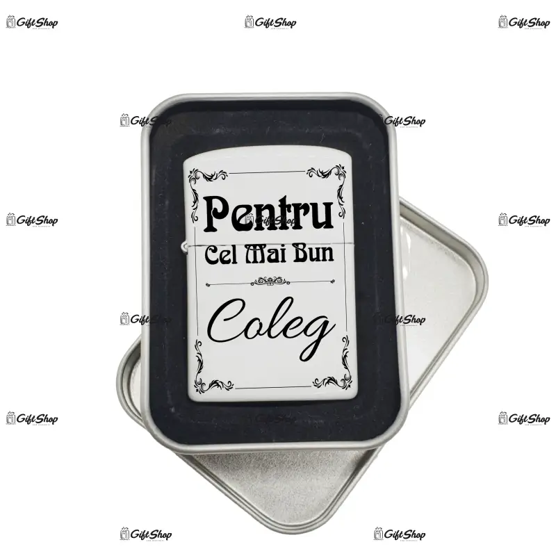 Cel mai bun coleg, bricheta metalica gravata laser cu mesaj